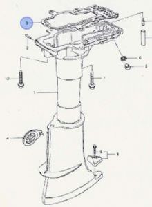 DT4 & DT5 Powerhead base gasket 52113-98610-000 (click for enlarged image)